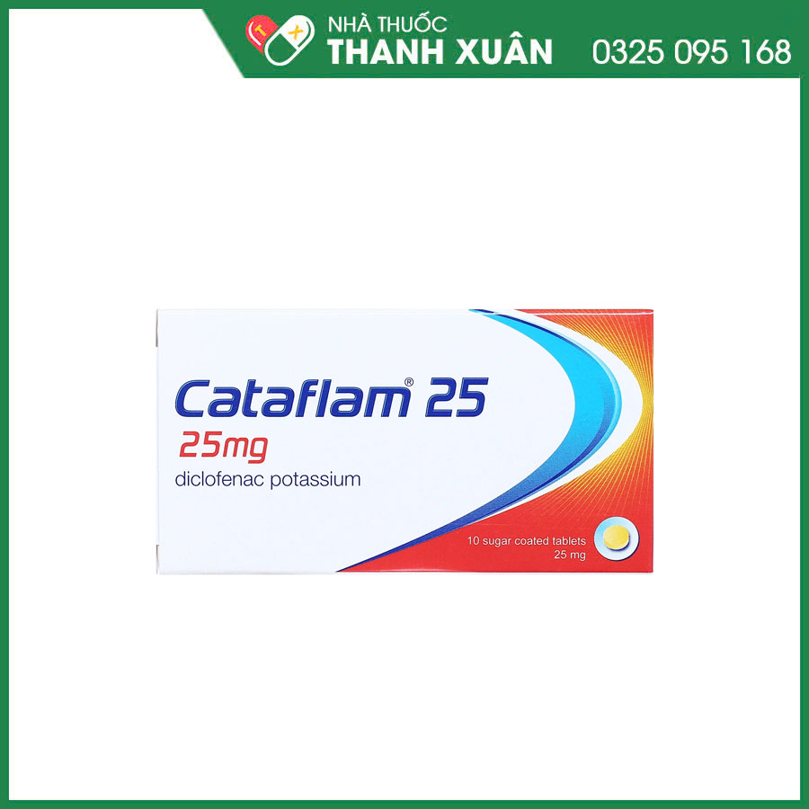 Cataflam 25 thuốc giảm đau, chống viêm, điều trị ngắn hạn các cơn đau